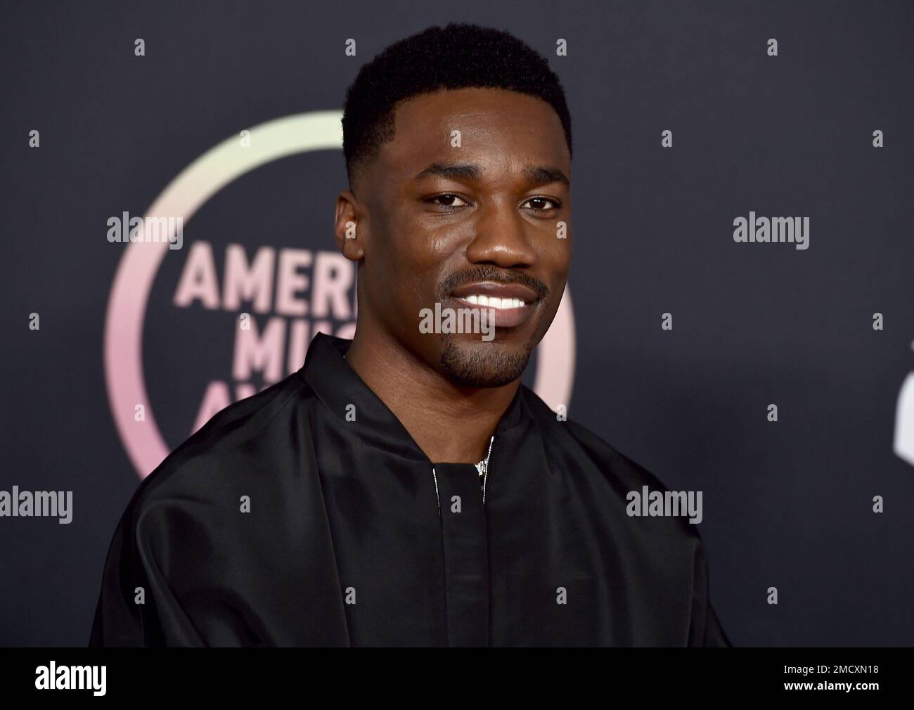 Givenon Giveon arrives at the American Music Awards on Sunday, Nov. 21, 2021 ...