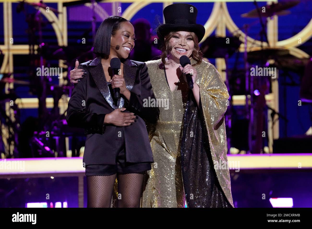 Tichina Arnold, left, and Tisha Campbell co-host the Soul Train Music