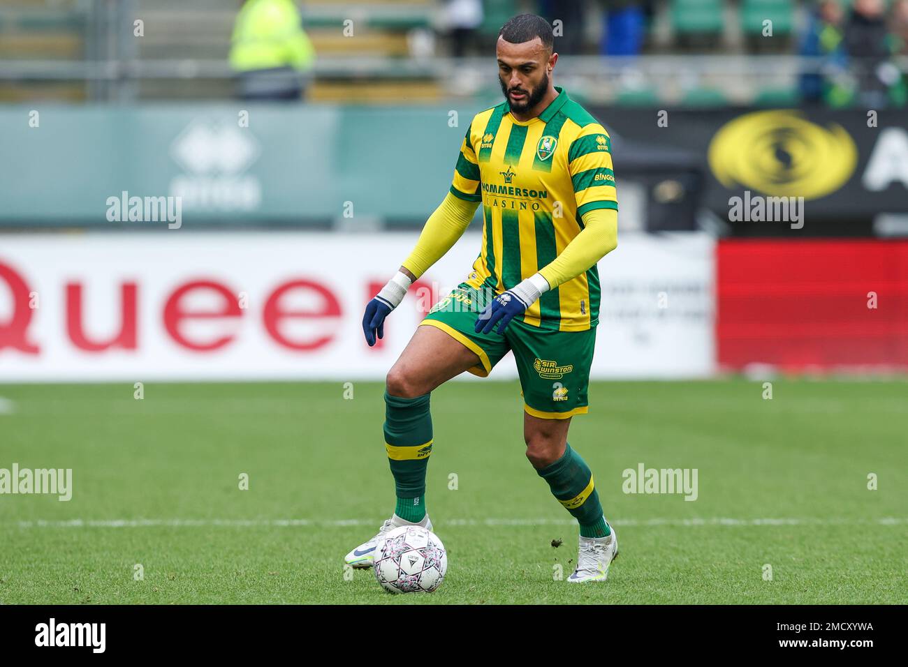 DEN HAAG, NETHERLANDS - JANUARY 22: Mario Bilate of ADO Den Haag during the Keuken Kampioen Divisie match between ADO Den Haag and Jong FC Utrecht at Bingoal Stadion on January 22, 2023 in Den Haag, Netherlands (Photo by Hans van der Valk/Orange Pictures) Stock Photo