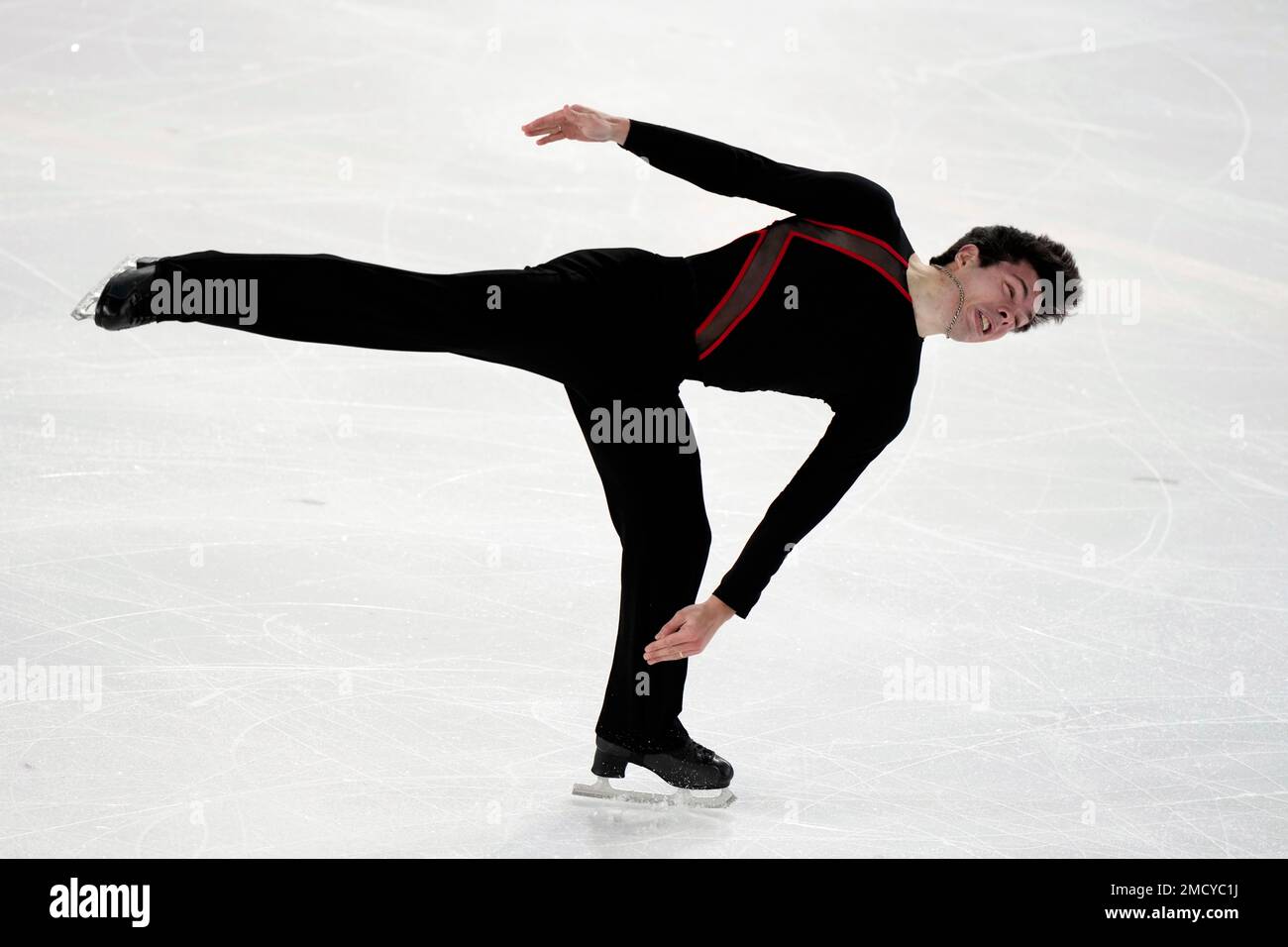 Keegan Messing of Canada competes in the Men Short Program during the