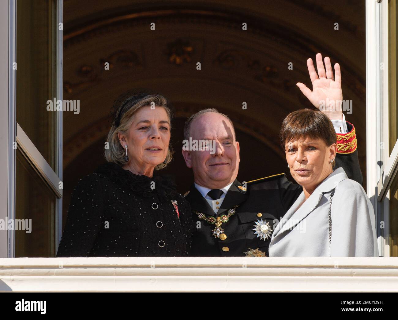 Monaco Ap Prince Albert II of Monaco, Princess Caroline of Hanover, left, and ...