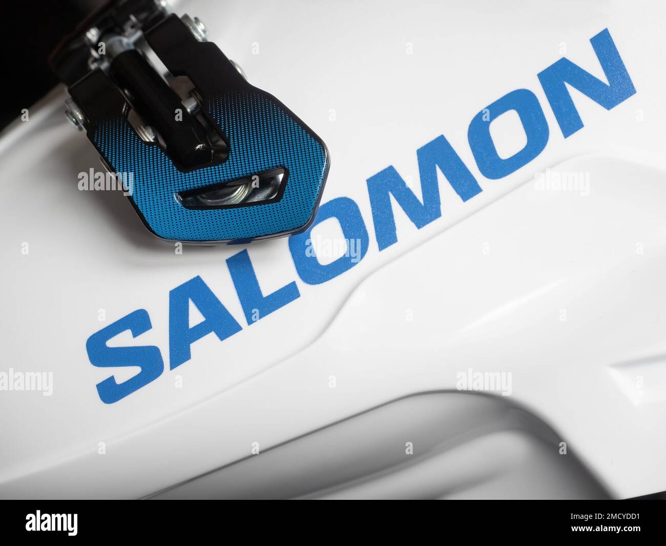 Galati, Romania - January 20, 2023: New ski boots presented by Salomon made  in Romanian factory. New ski boots concept Stock Photo - Alamy