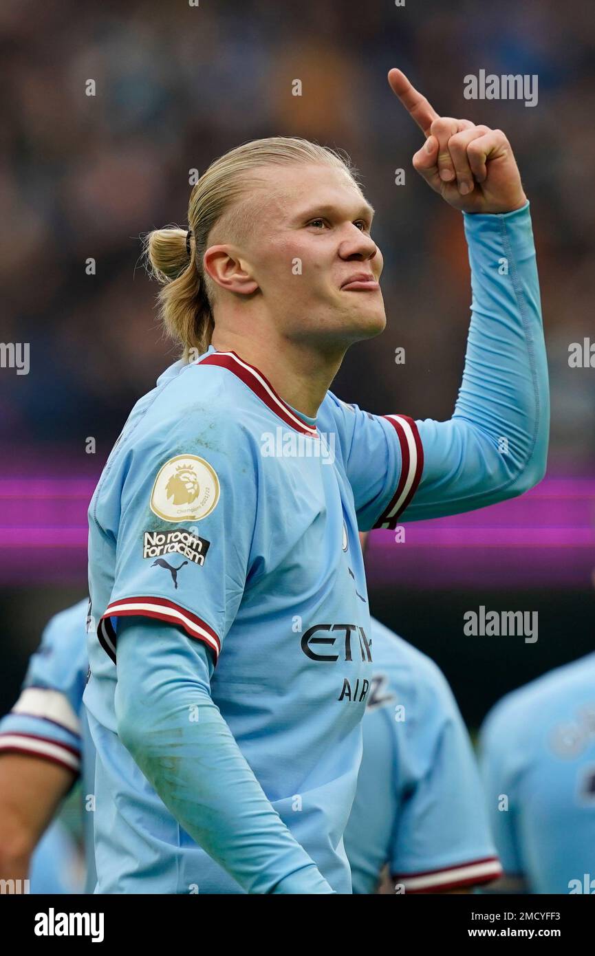 Manchester, UK. 22nd Jan, 2023. Erling Haaland of Manchester City 