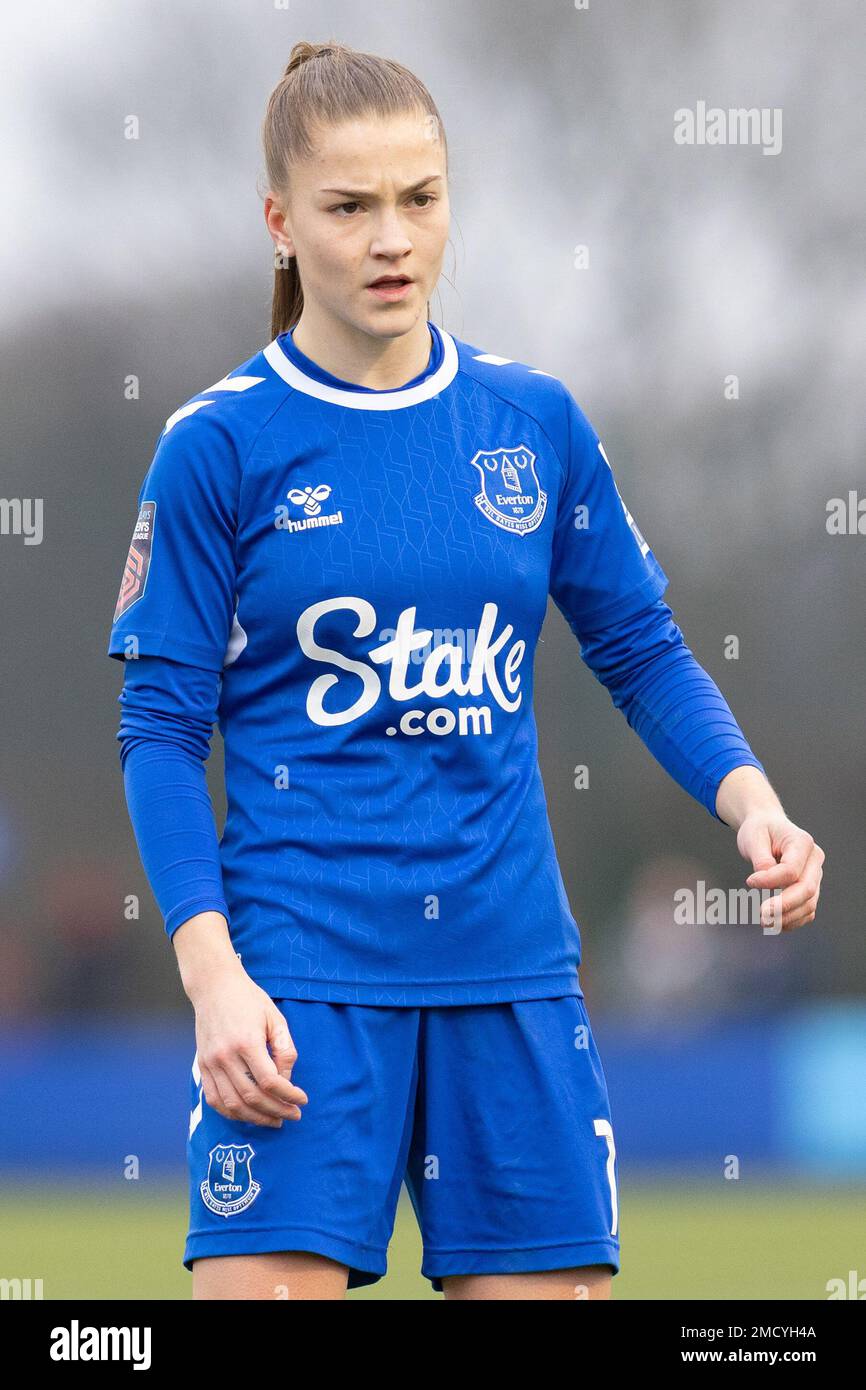 Liverpool, UK. 22nd Jan 2023. Jessica Park of Everton Women during the The Fa Women's Super League match between Everton Women and West Ham Women at Walton Hall Park, Liverpool, United Kingdom, 22nd January 2023  (Photo by Phil Bryan/Alamy Live News) Stock Photo