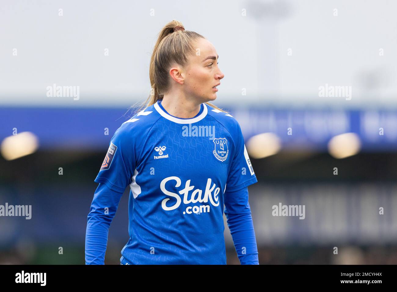Liverpool, UK. 22nd Jan 2023. Megan Finnigan of Everton Women during the The Fa Women's Super League match between Everton Women and West Ham Women at Walton Hall Park, Liverpool, United Kingdom, 22nd January 2023  (Photo by Phil Bryan/Alamy Live News) Stock Photo
