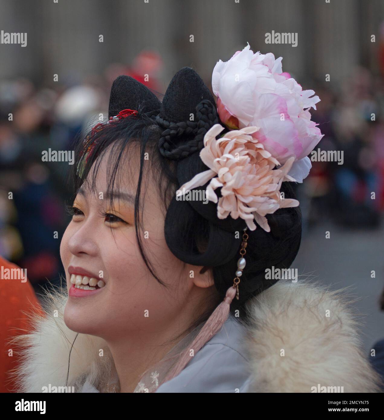 The Mound, Edinburgh, Scotland, UK. 22nd January 2023. Edinburgh city marks the Year of the Rabbit as the Chinese New Year launches today across the world. Credit: Arch White/alamy live news. Stock Photo