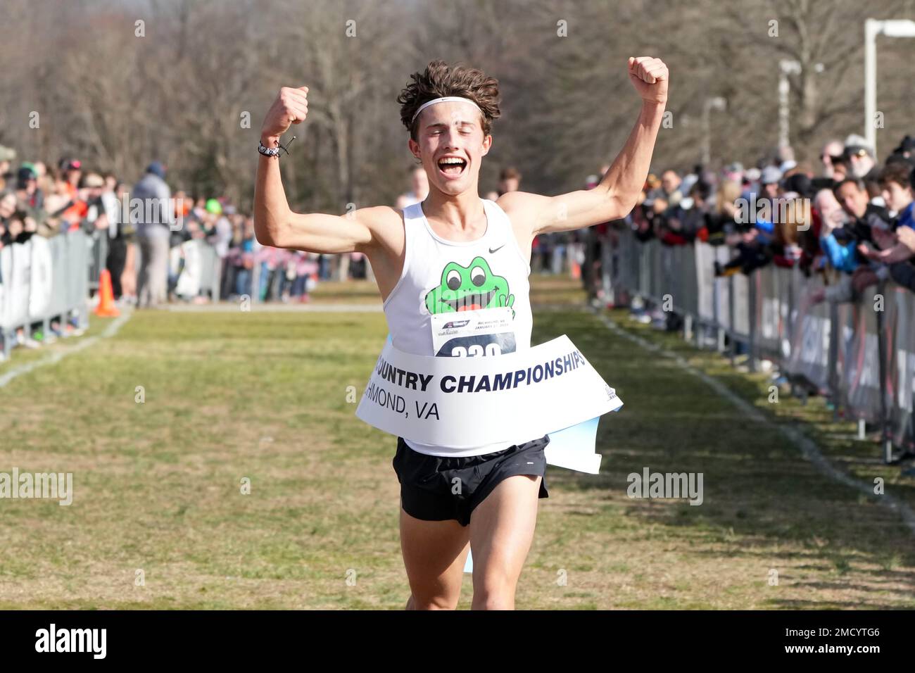 Leo Young aka Emilio Young of Newbury Park High School celebrates after