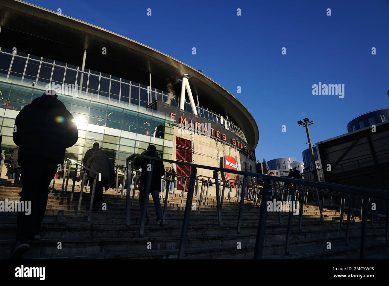 Fans arriving at the stadium ahead of the Premier League match at the