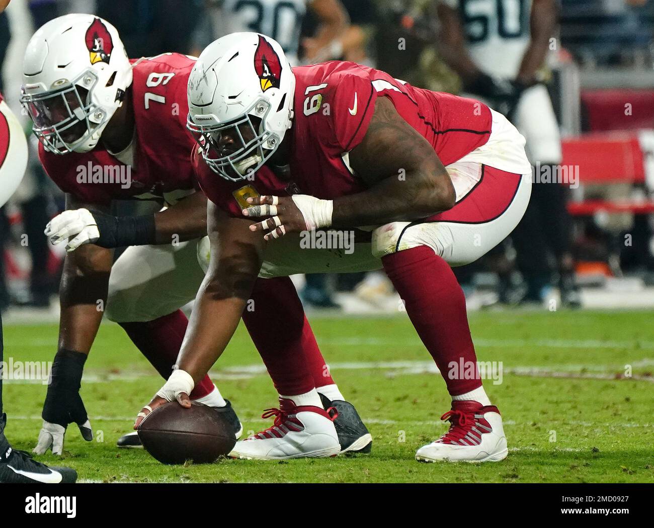 Arizona Cardinals center Rodney Hudson (61) during the first half