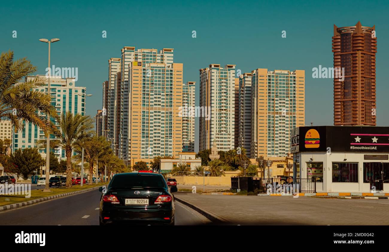 Sharjah City Roads, Sharjah City UAE Stock Photo - Alamy