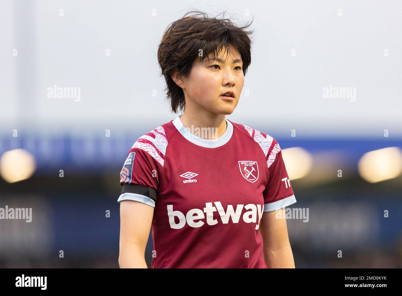 Liverpool, UK. 22nd Jan 2023. Honoka Hayashi of West Ham Women during the The Fa Women's Super League match between Everton Women and West Ham Women at Walton Hall Park, Liverpool, United Kingdom, 22nd January 2023  (Photo by Phil Bryan/Alamy Live News) Stock Photo