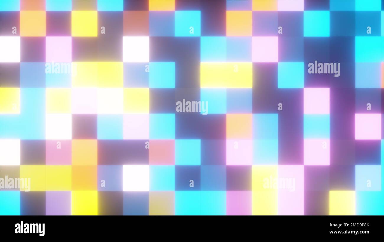 Square Pattern Rendering Abstract colorful squares. Computer generated 3d render Stock Photo - Alamy