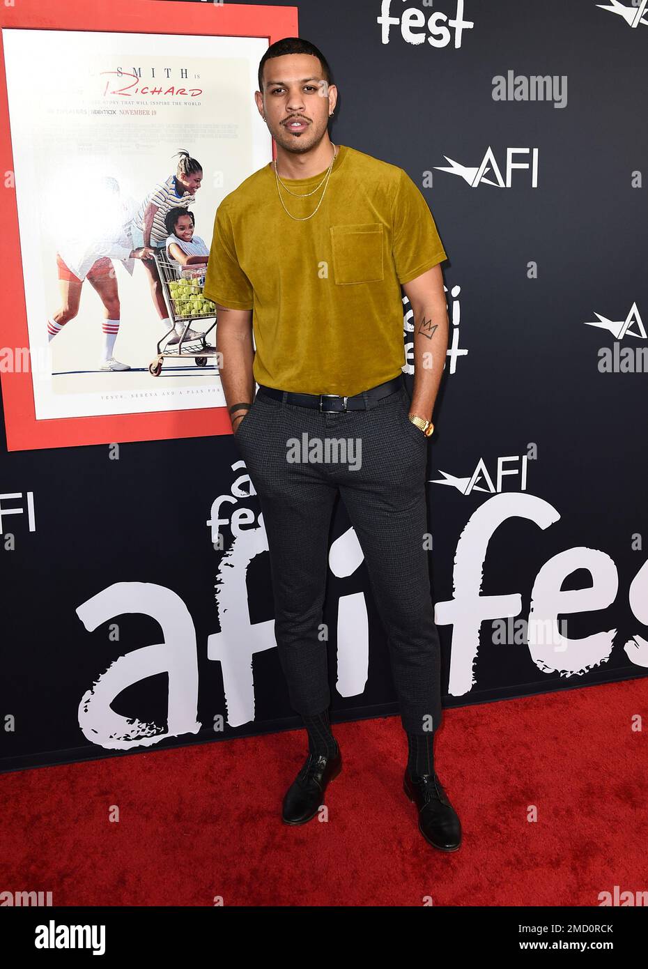 Sarunas J. Jackson arrives at the premiere of "King Richard" during the