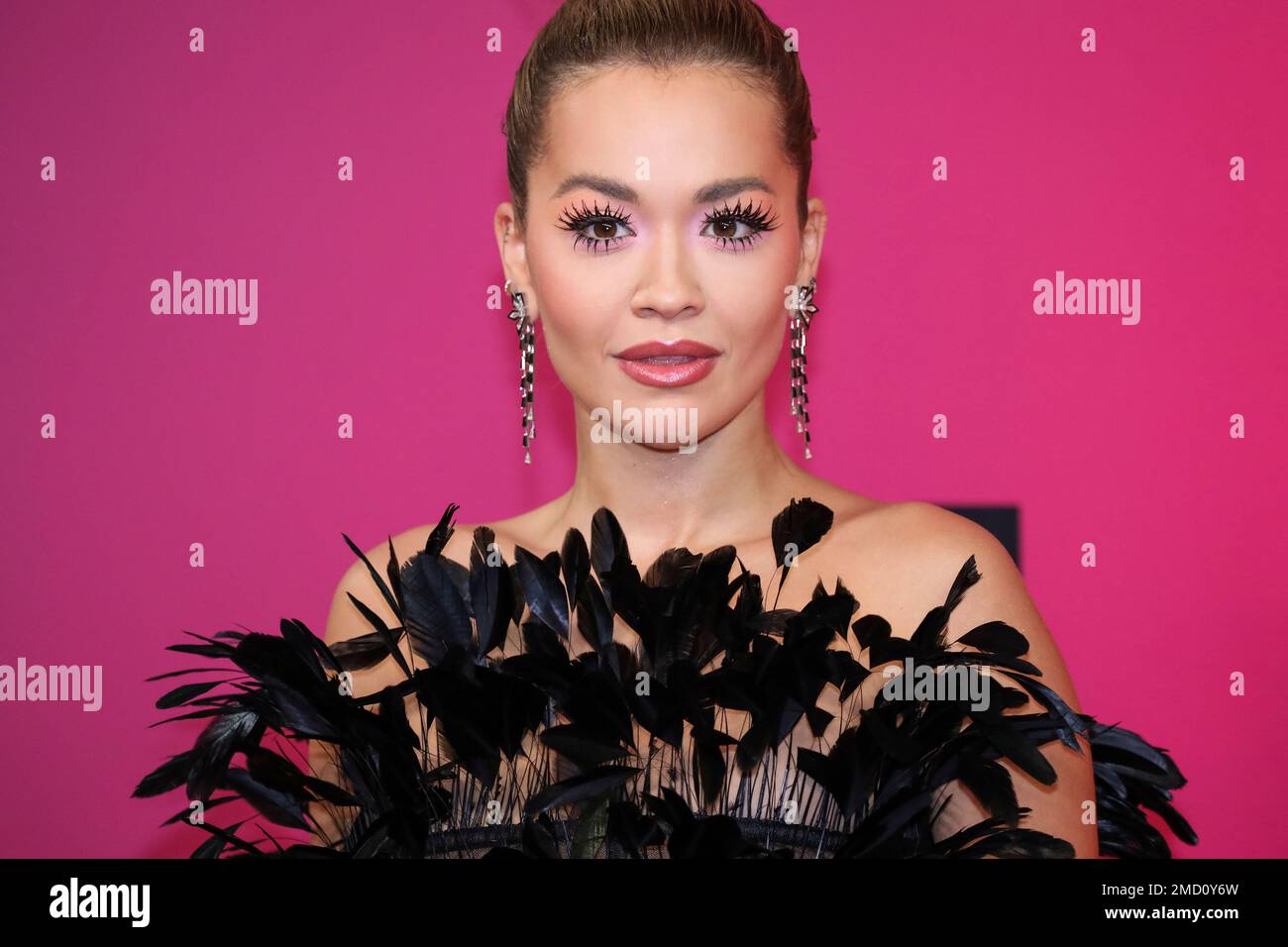 W Ritta Rita Ora poses for photographers upon arrival at the European MTV ...