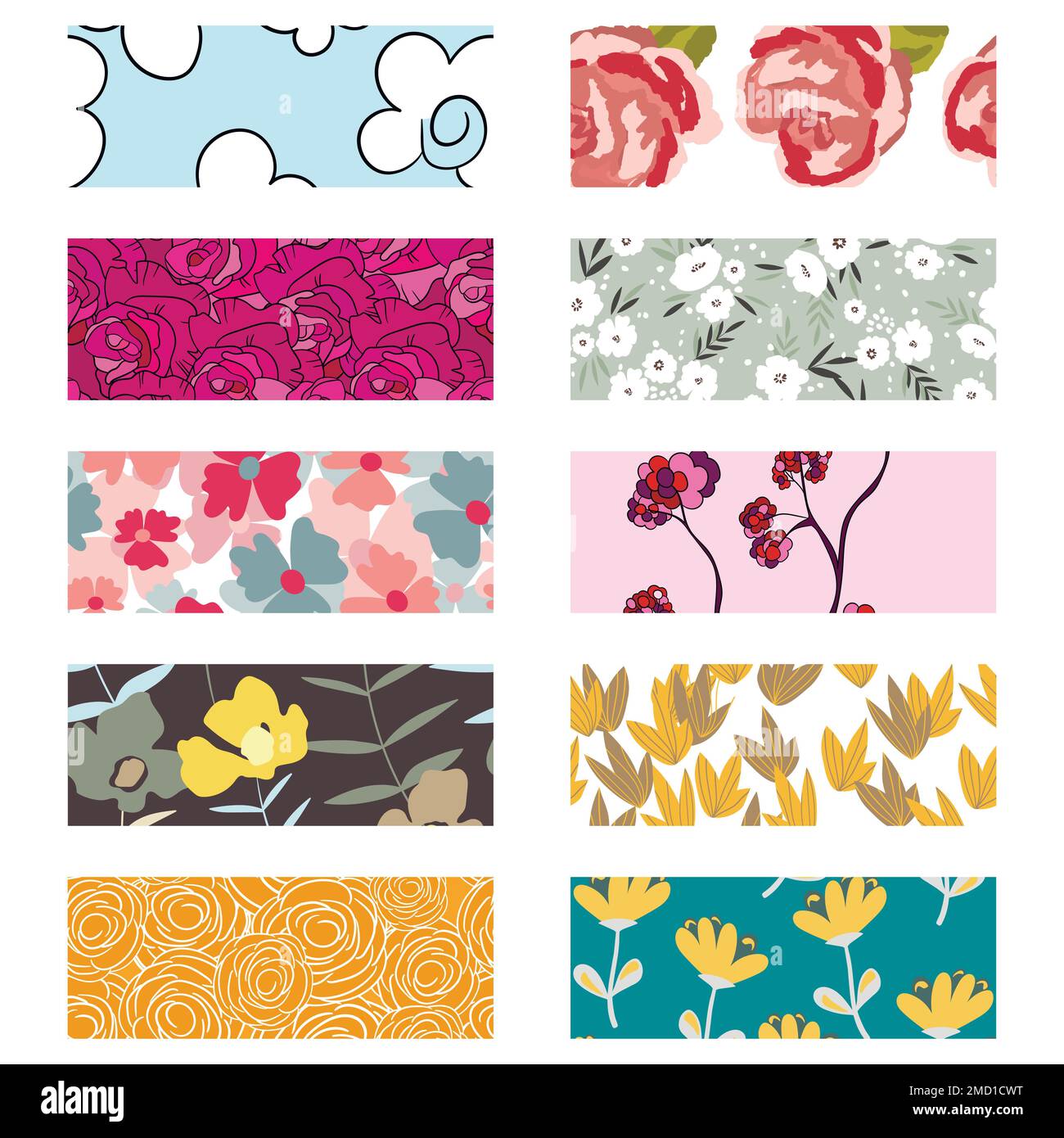 Vector illustration of a set of decorative ribbon stripes. Masking tape