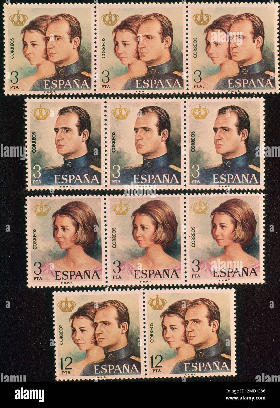 SELLOS DE ESPAÑA. SOFIA REINA DE ESPAÑA. SOFIA DE GRECIA. JUAN CARLOS I OF  SPAIN Stock Photo - Alamy