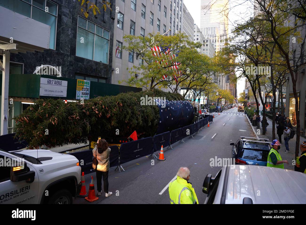 The 79foot tall Rockefeller Center Christmas Tree arrives from Elkton
