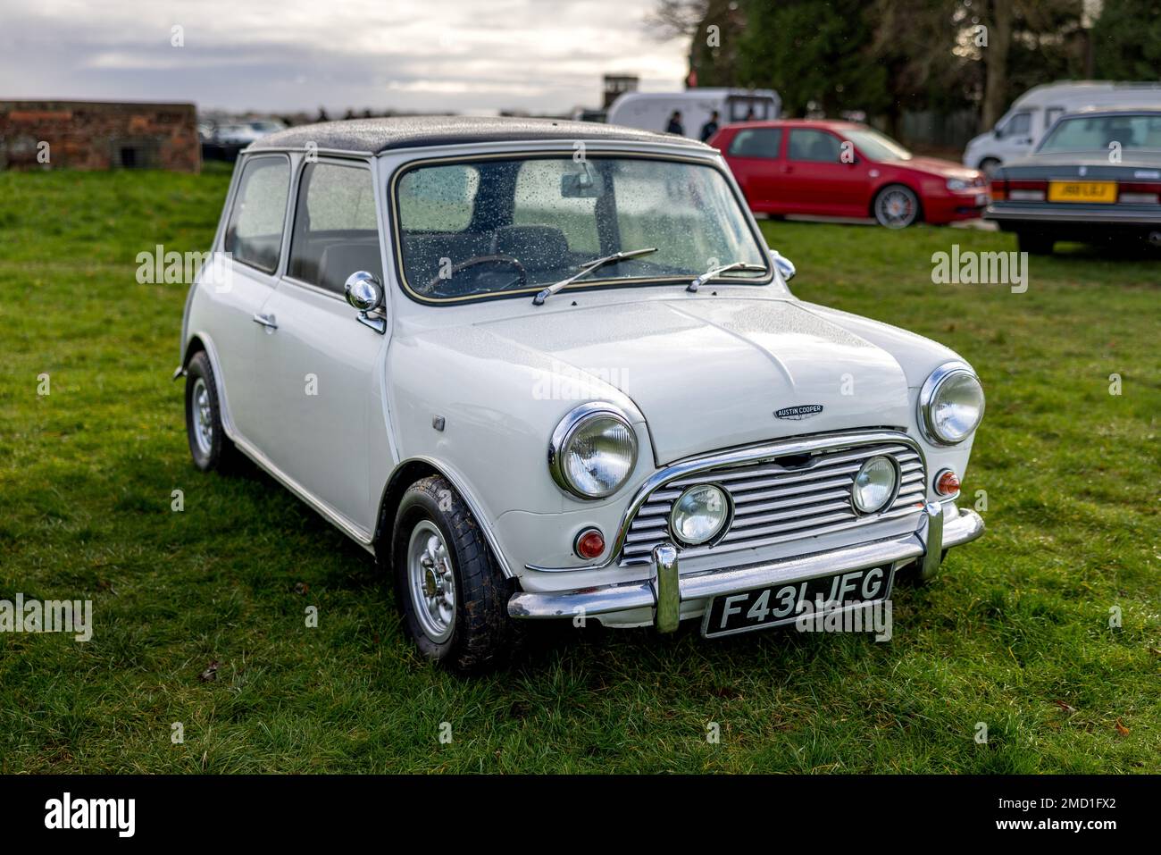 1988 Austin Mini 1000 City E, on display at the January Scramble held at the Bicester Heritage Centre.on the 8th January 2023. Stock Photo