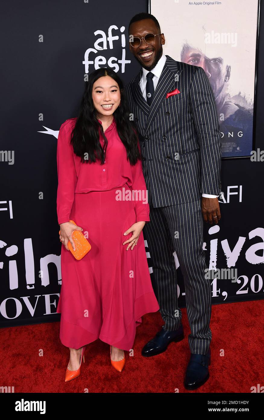 Cast member Awkwafina, left, and Mahershala Ali arrive at the premiere ...