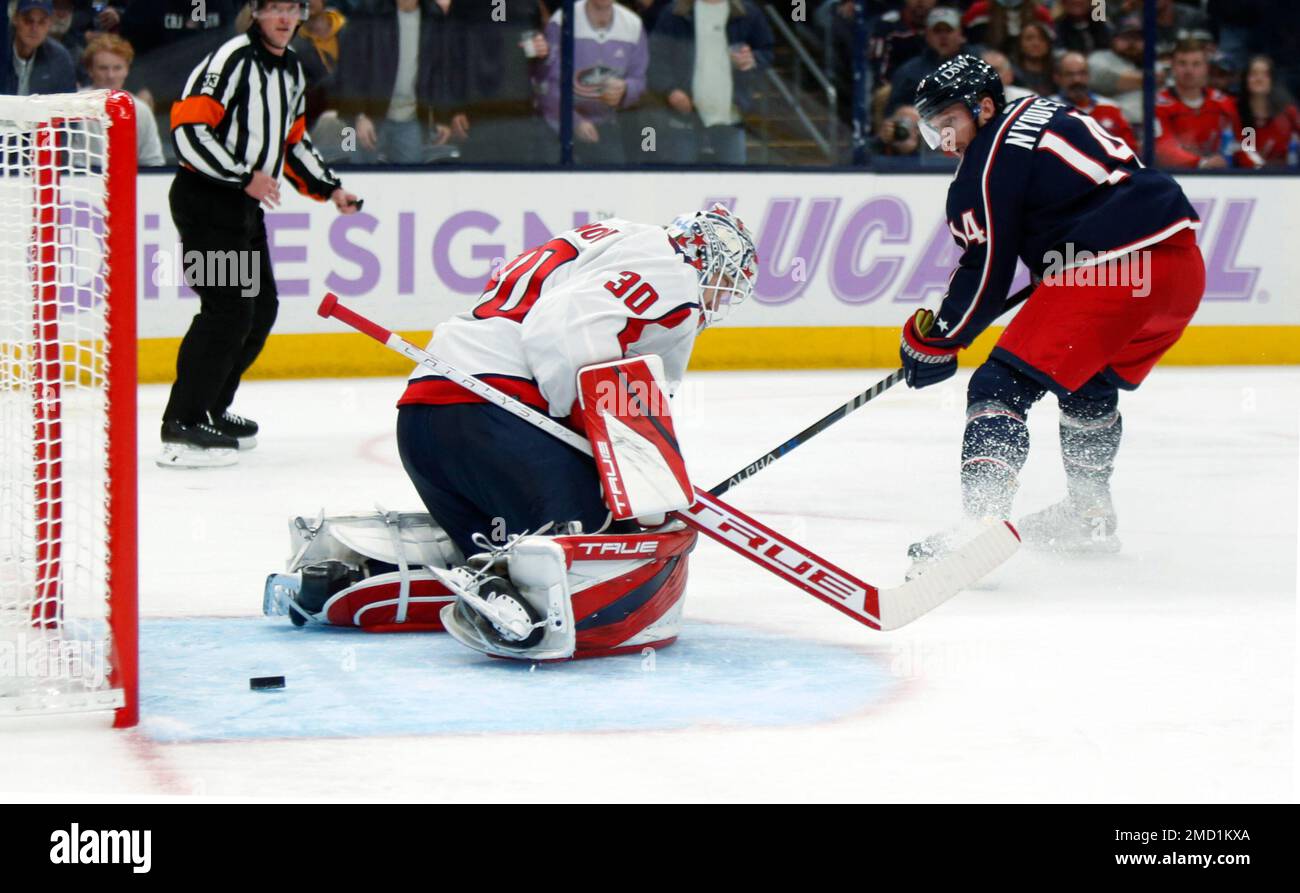 Seattle Kraken defenseman Haydn Fleury is seen during an NHL hockey game  against the Columbus Blue Jackets in Columbus, Ohio, Saturday, Oct. 16,  2021. The Blue Jackets won 2-1 in overtime. (AP