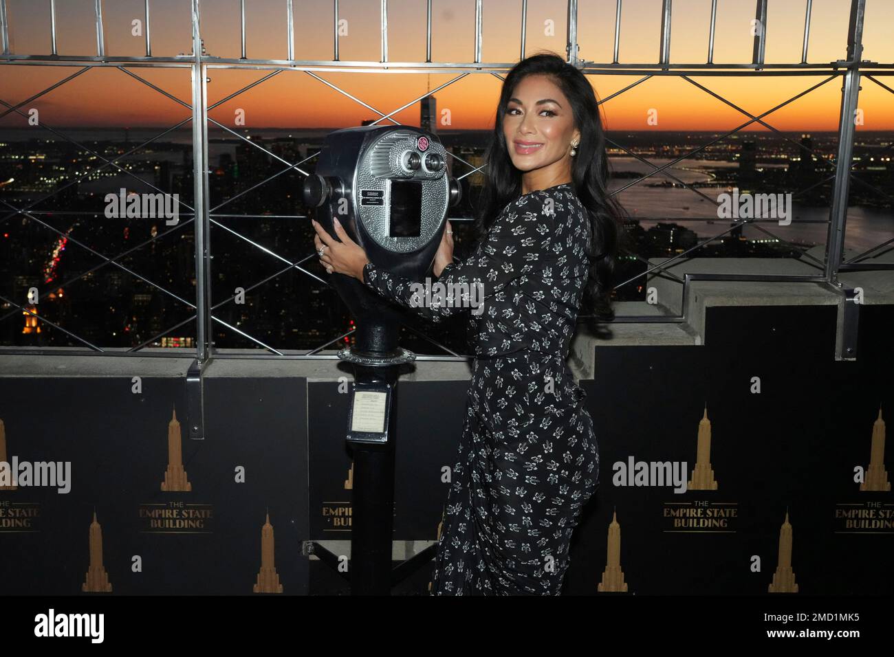 Nicole Scherzinger visits the Empire State Building during a break from ...