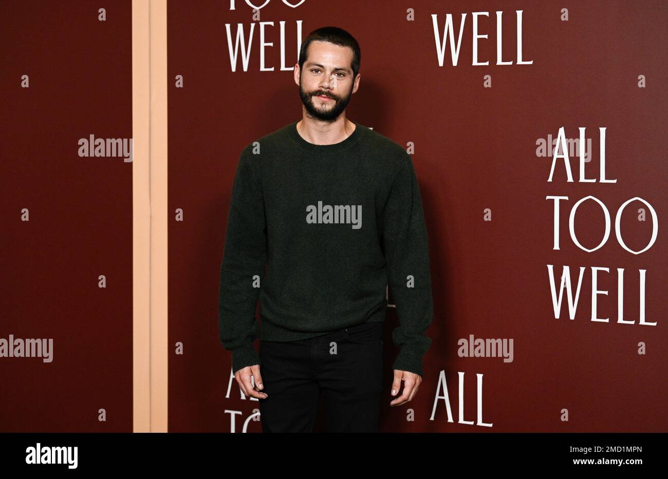 Dylan O'Brien attends a premiere for the short film "All Too Well" at