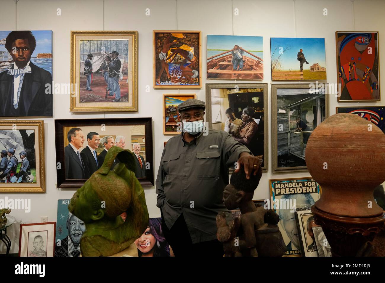 The Rev. Kenneth Hodges, the owner of Ly Bensons Gallery and the Gullah ...