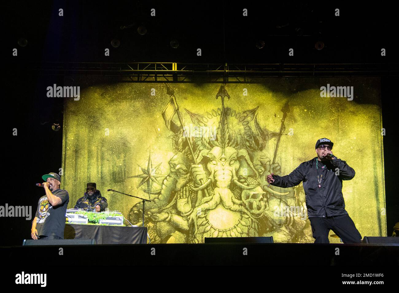 Sen Dog, left, Dj Muggs, and B-Real of Cypress Hill perform at Welcome ...