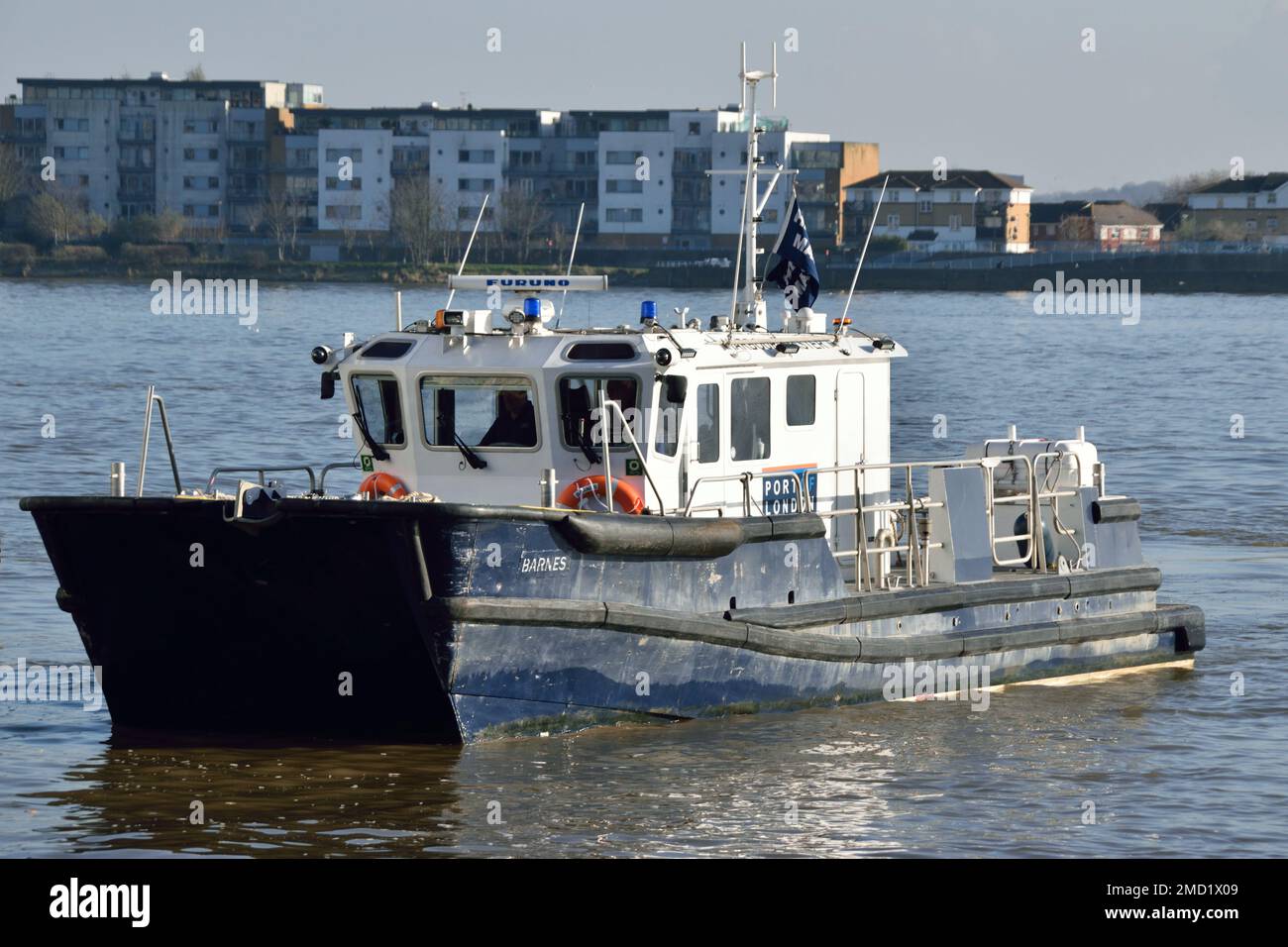 Port of London Authority Harbour Masters launch BARNES heading to