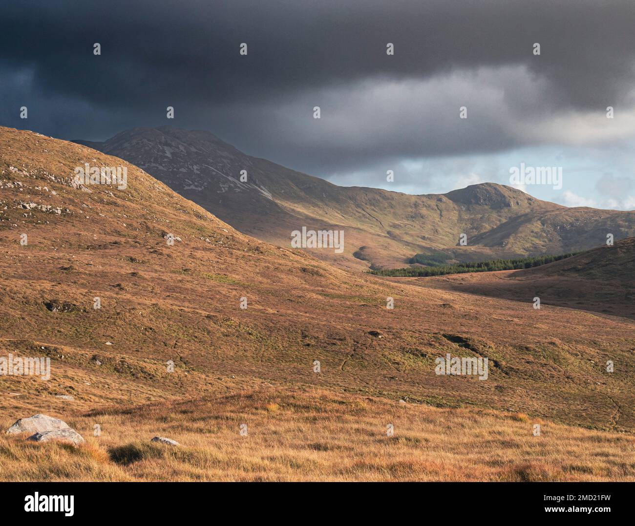 Connemara mountains scenery, national park in the west of Ireland Stock ...