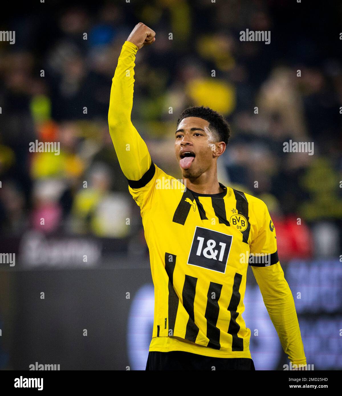 Dortmund, Germany. 22nd Jan, 2023.  Goal celebration: Jude Bellingham (BVB) Borussia Dortmund - FC Augsburg Bundesliga 22.01.2023 Credit: Moritz Muller/Alamy Live News Stock Photo