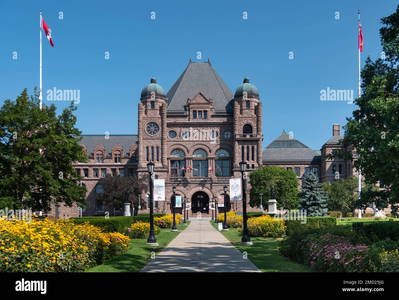 Queen's Park Legislative Assembly of Ontario Building in summer, Queens Park, Toronto, Canada Stock Photo