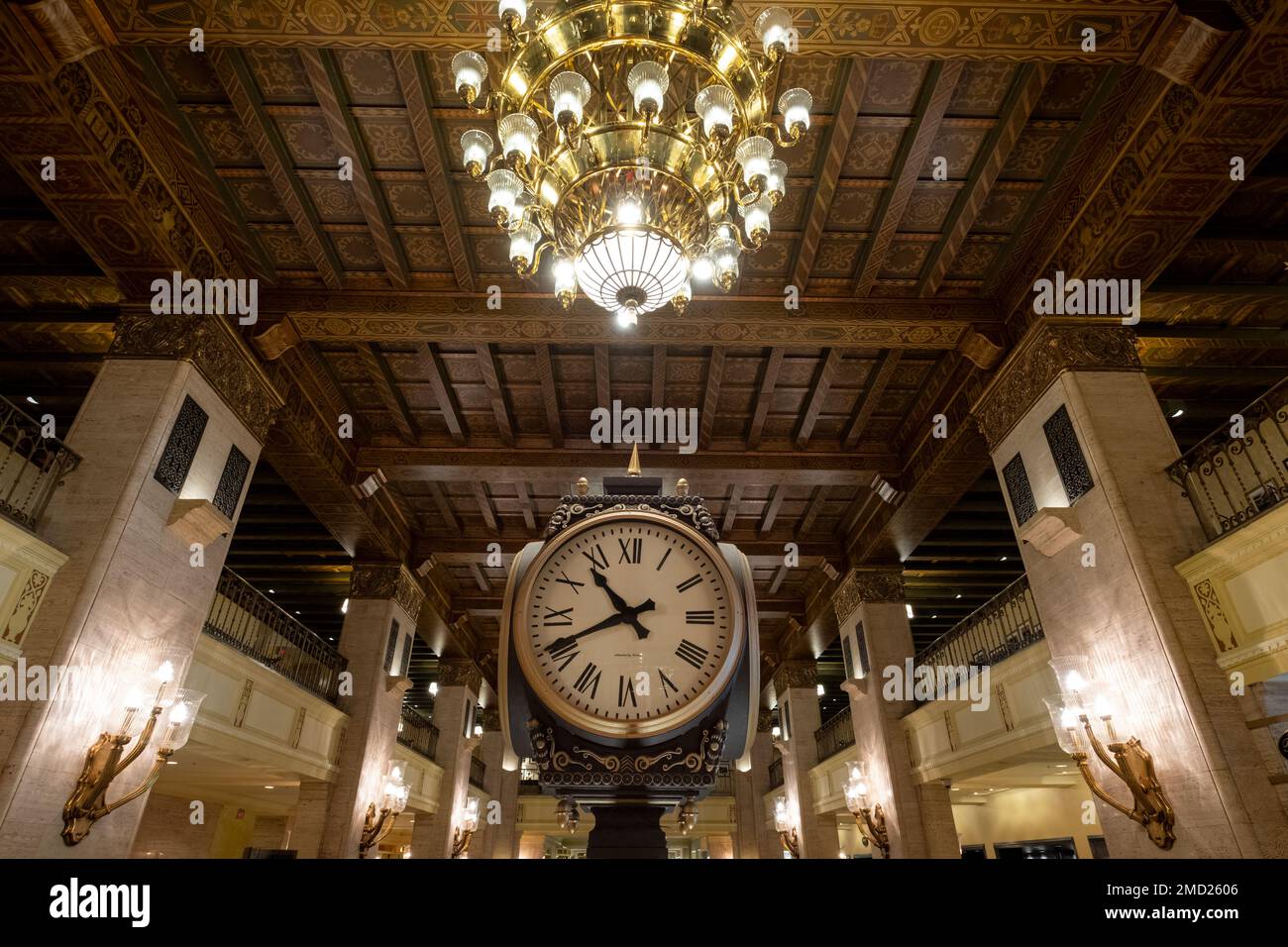 The Historic Fairmont Royal York Hotel Lobby, Toronto, Ontario, Canada Stock Photo