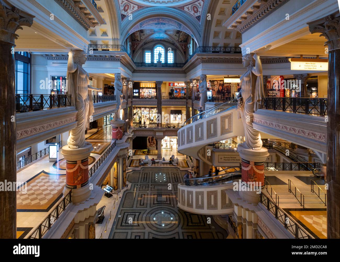 The Forum Shopping Mall at Caesars Palace, Las Vegas, Nevada, USA Stock Photo