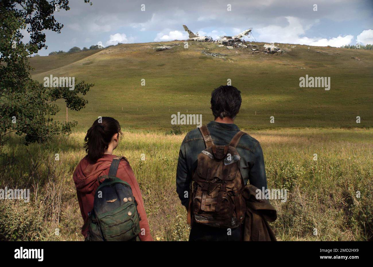 The Last of Us (TV series), starring Pedro Pascal as Joel, Bella Ramsey as Ellie Stock Photo