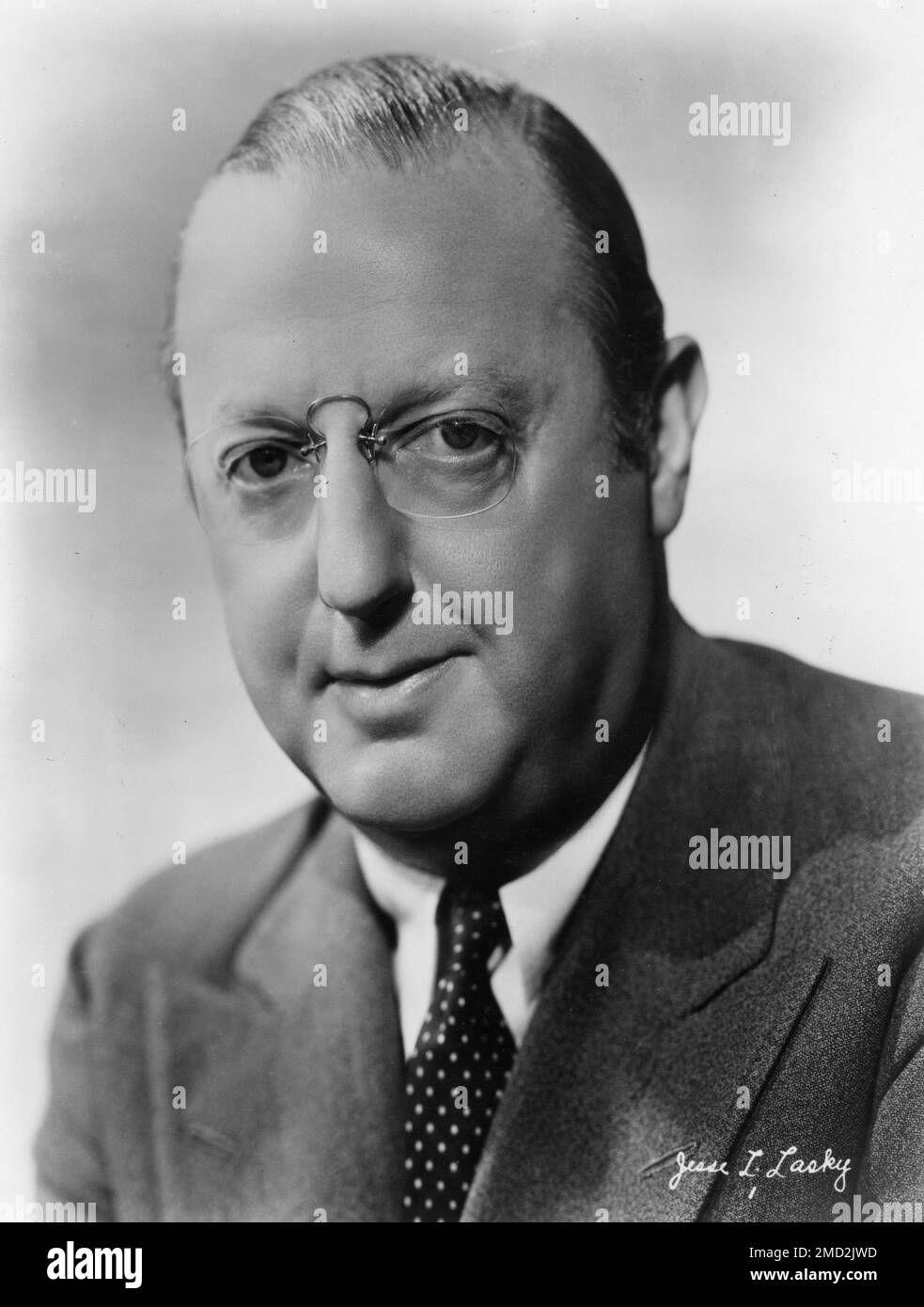 Producer JESSE L. LASKY circa 1936 Portrait publicity for United Artists Stock Photo