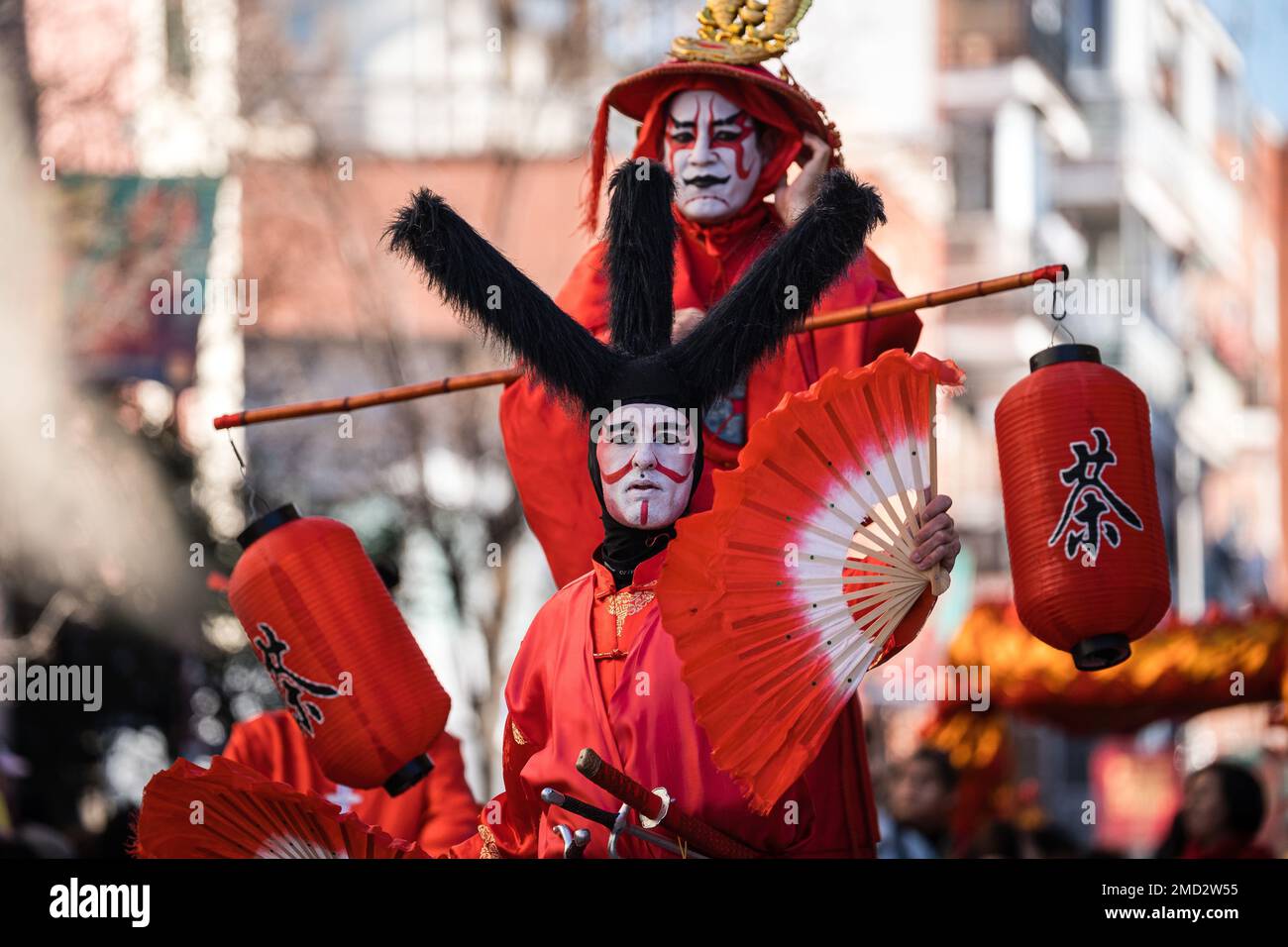 Madrid Rabbit Madrid, Spain. 22nd Jan, 2023. Costumed characters participate in the ...