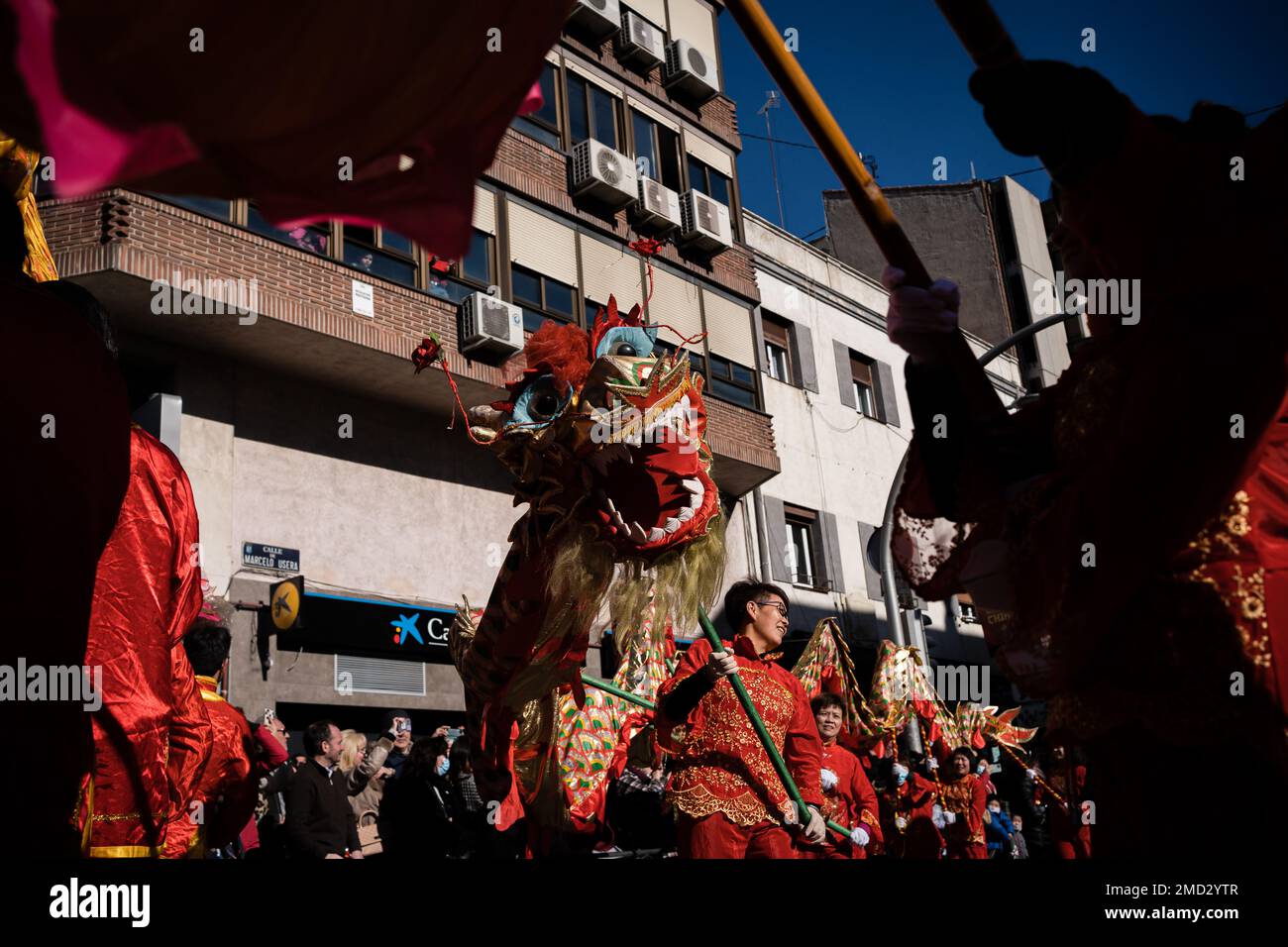 Madrid Rabbit Madrid, Spain. 22nd Jan, 2023. People from the Chinese community ...