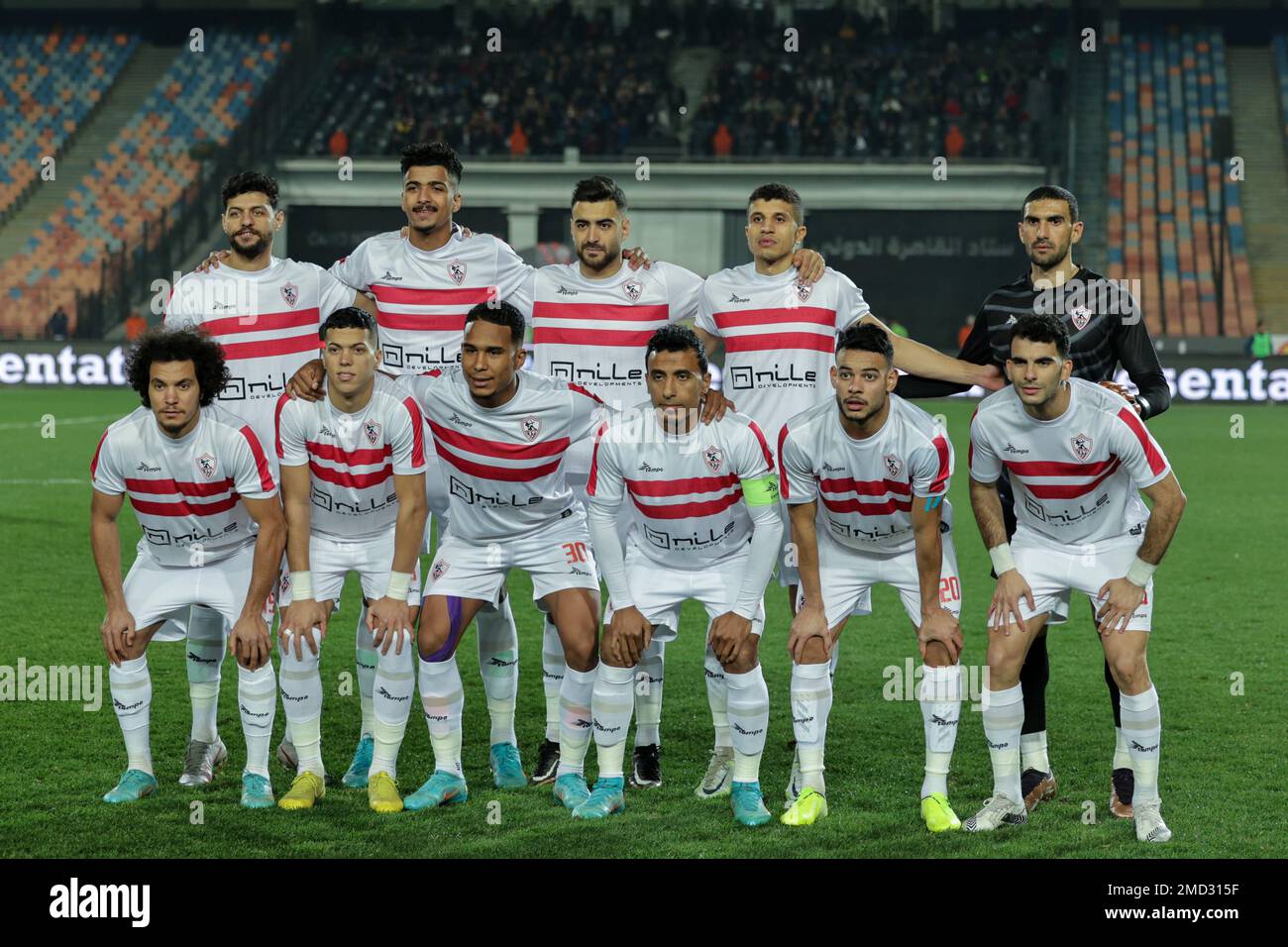 CAIRO, EGYPT - 21 JANUARY: ZAMALEK SC team photo: from top left
