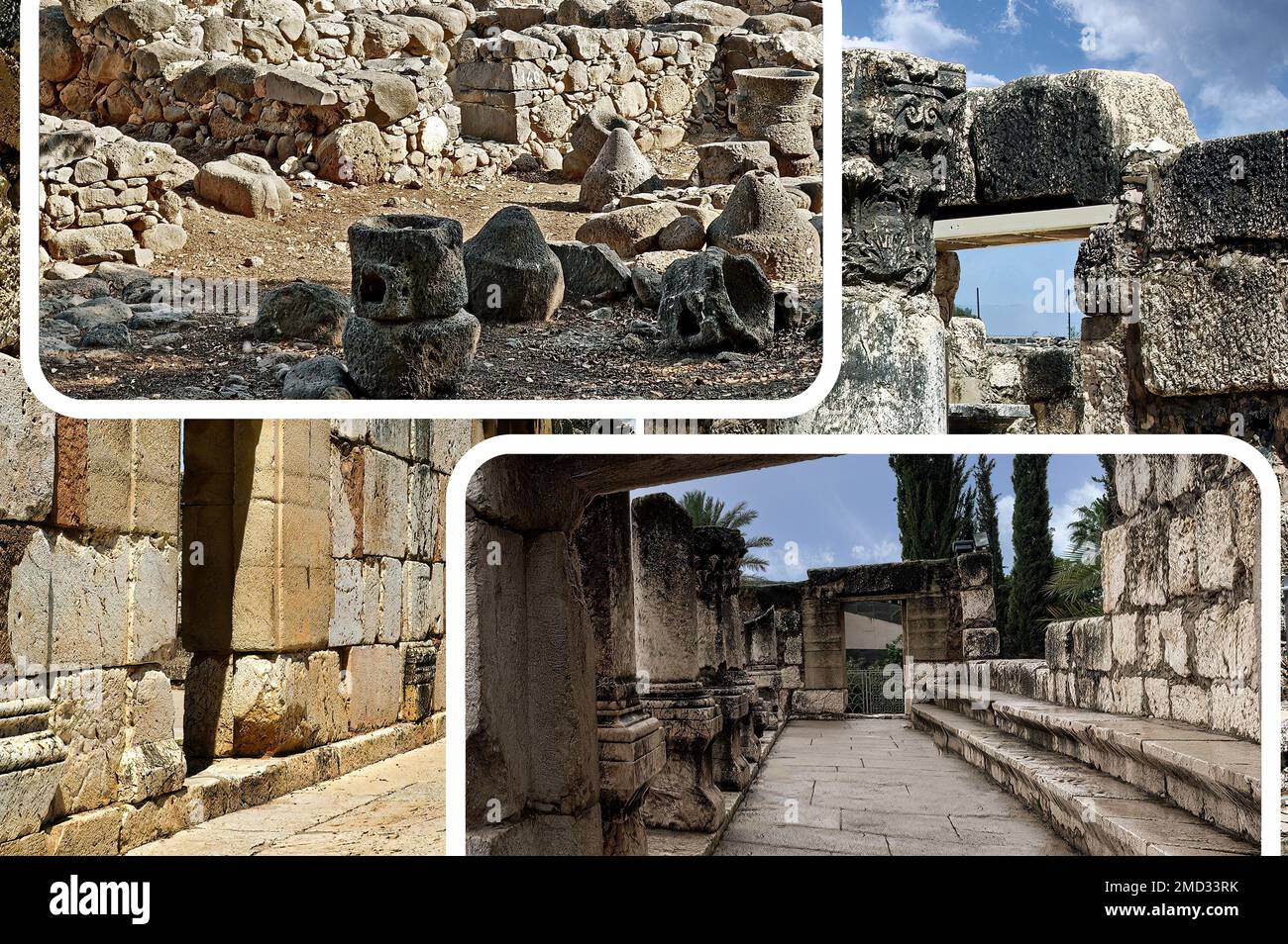 The ancient synagogue of Capernaum (Israel) Stock Photo