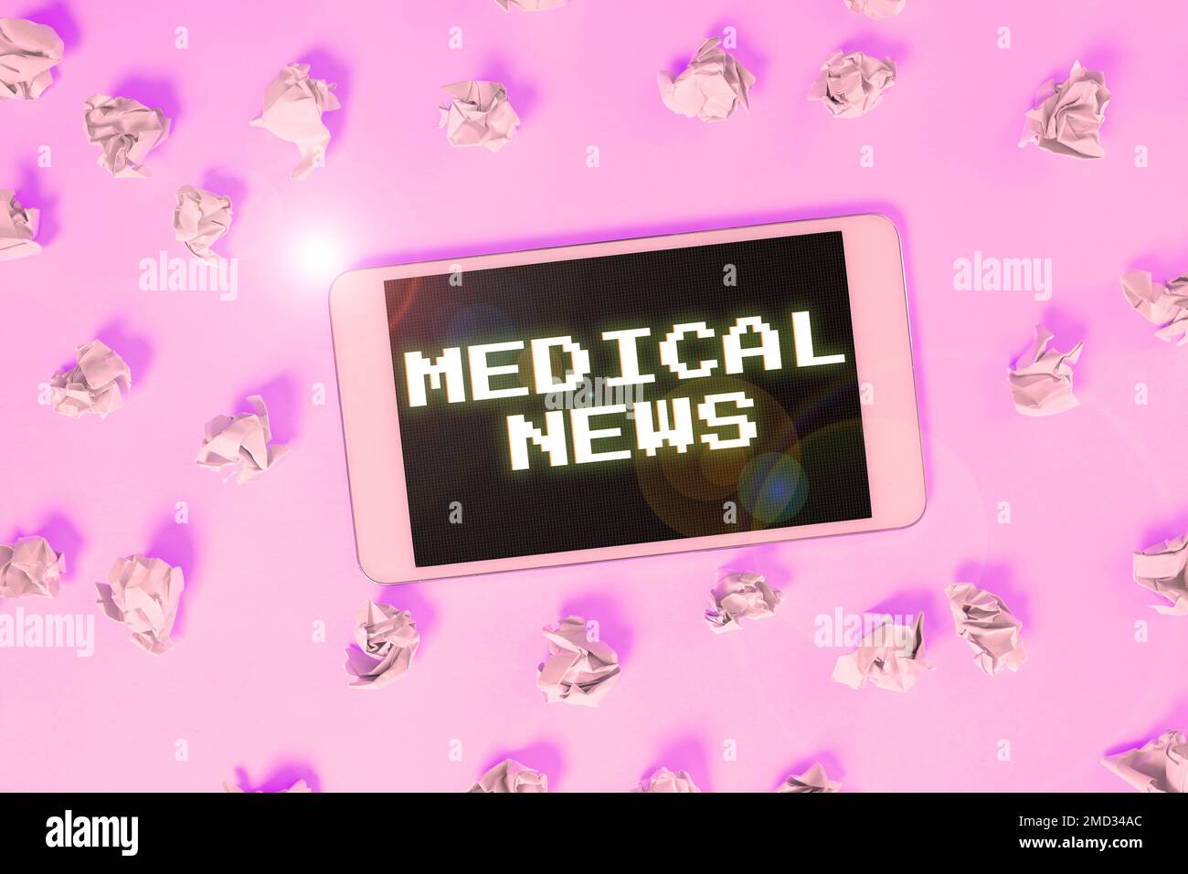 Sign displaying Medical News. Concept report or noteworthy