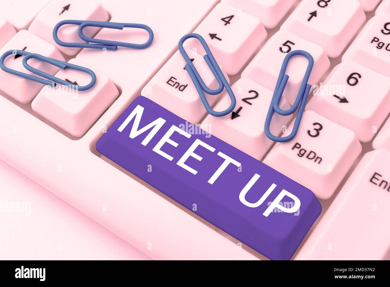 Sign displaying Meet Up. Word for Informal meeting gathering Teamwork ...