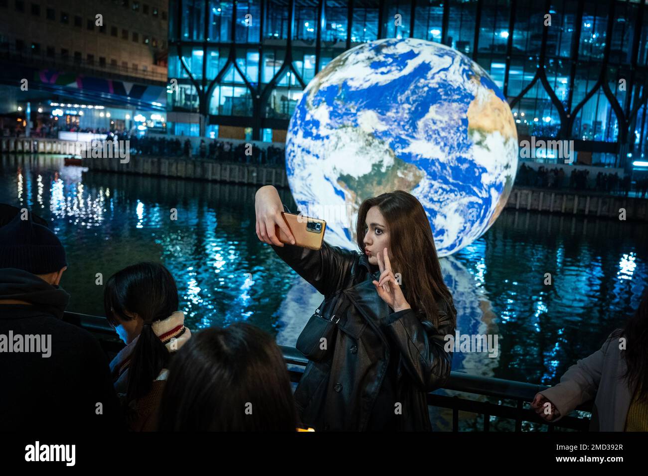 Canary wharfs winterlichtfestival Fotos und Bildmaterial in hoher