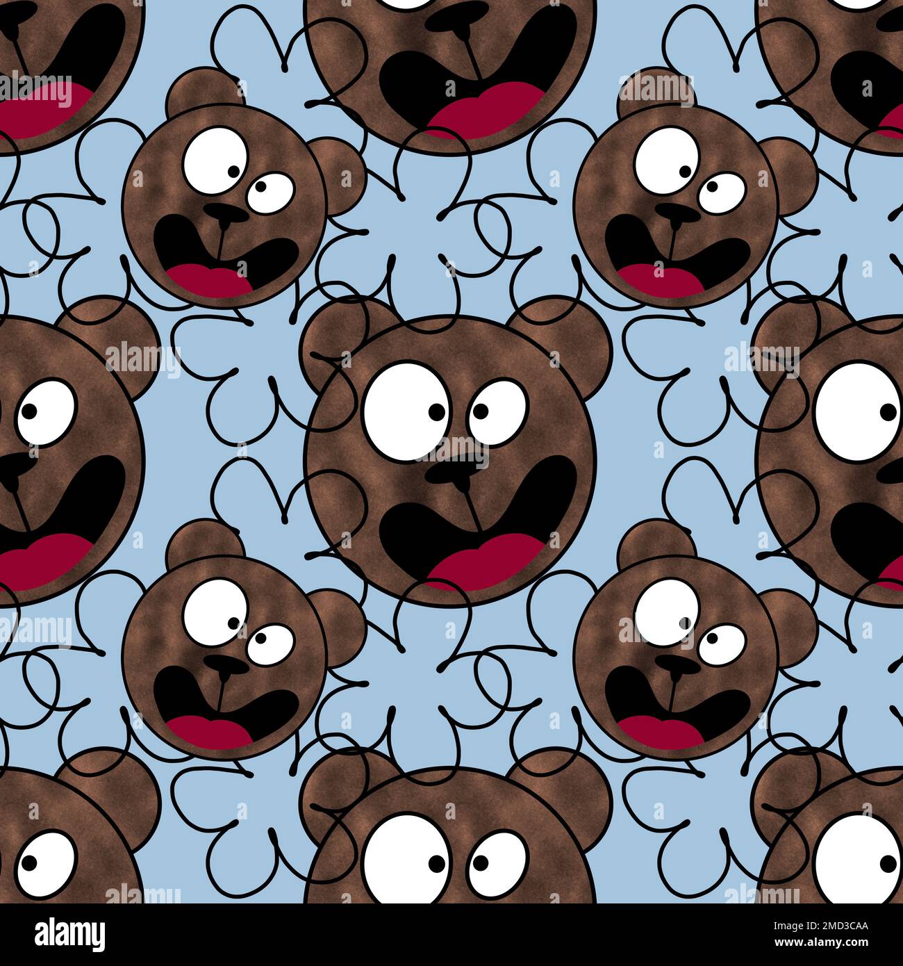 Cartoon toys animals seamless fluffy bears pattern for wrapping paper ...