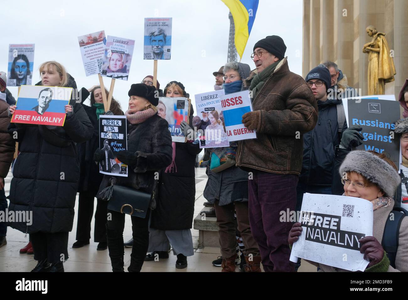 Le collectif 'Russie-libertés' a organisé une manifestation et demander la libération de plusieurs prisonniers politique en Russie dont Alexey Navalny Stock Photo