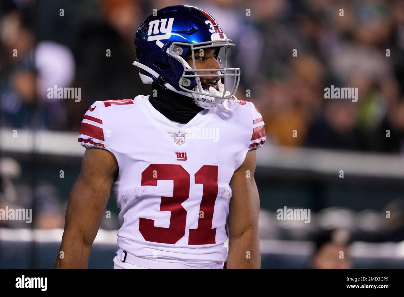 New York Giants running back Matt Breida (31) runs for a touchdown against  the Philadelphia Eagles during the third quarter of an NFL divisional round  playoff football game, Saturday, Jan. 21, 2023