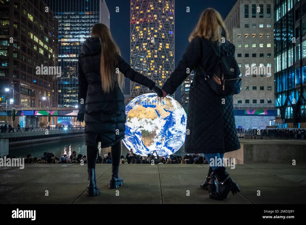 Canary wharfs winterlichtfestival Fotos und Bildmaterial in hoher