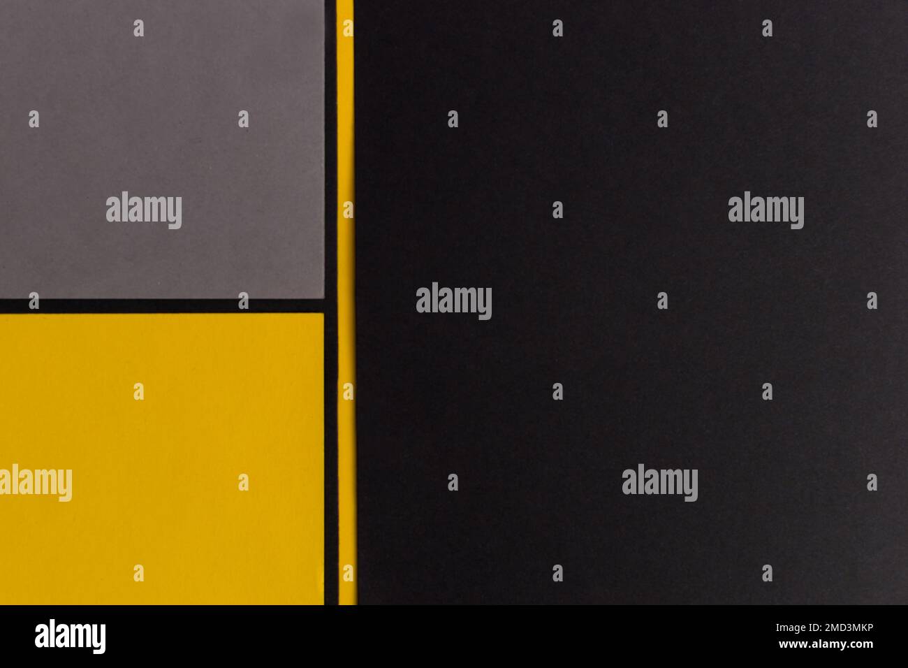 Black, yellow and gray divided background Stock Photo Alamy