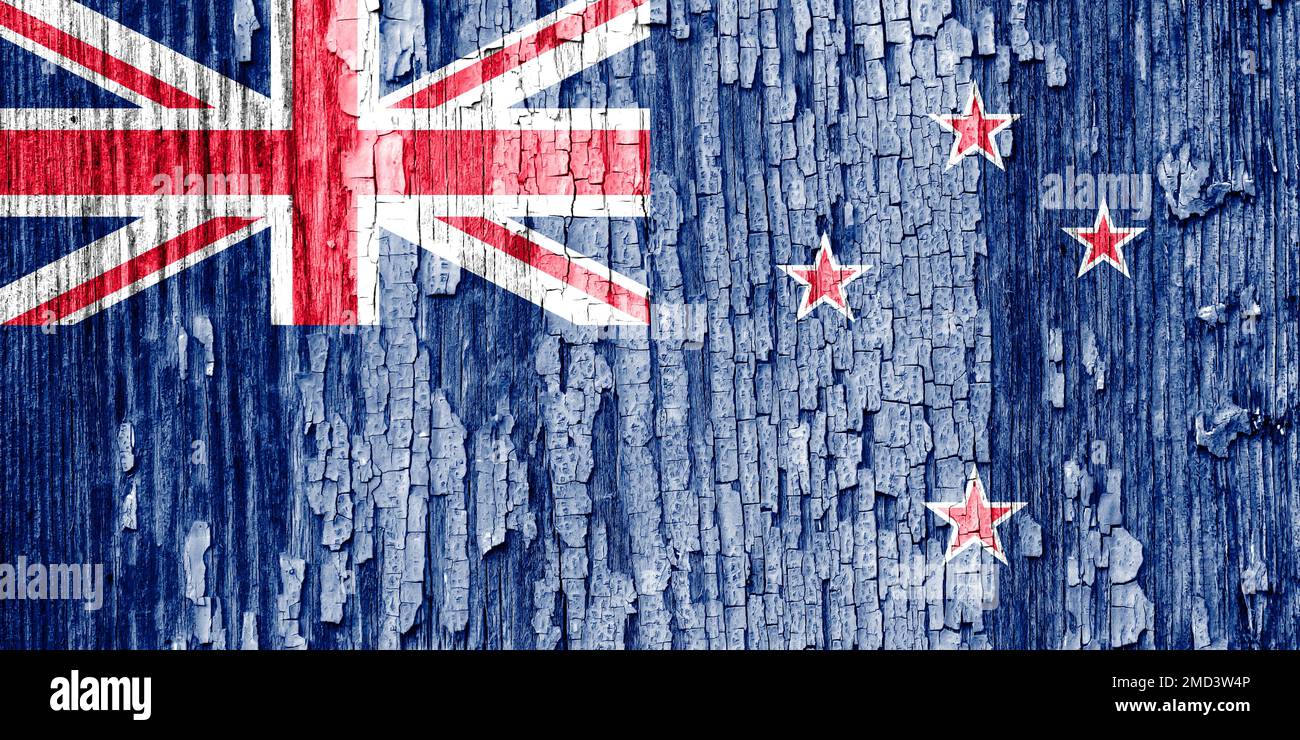 Flag of New Zealand was adopted in 1834 Stock Photo