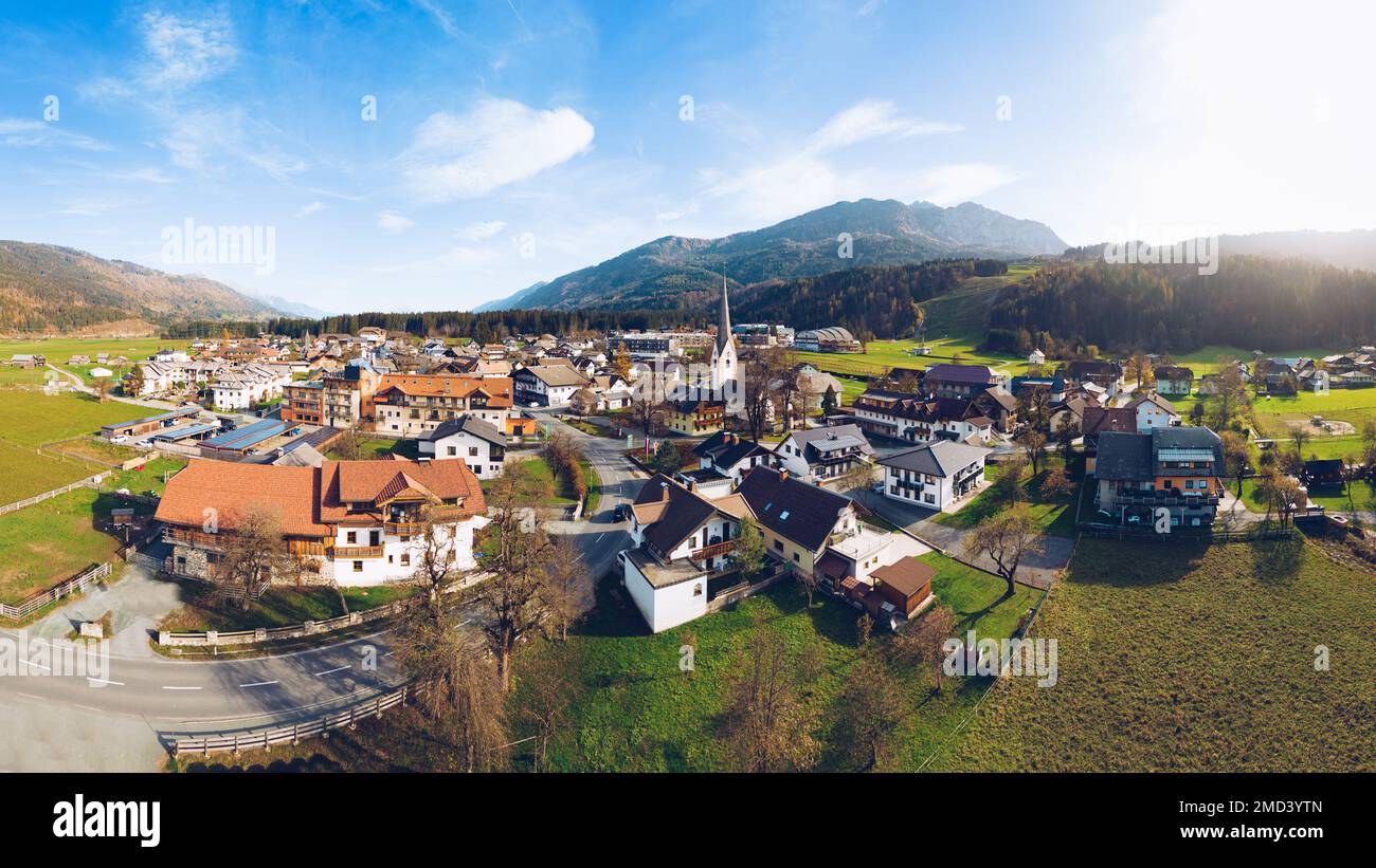 Tröpolach, famous touristic destination in the Gailtal Carinthia region, South of Austria. Stock Photo